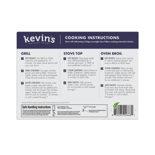 Kevin's Natural Foods Seasoned Chicken With Korean BBQ-Style Sauce Perspective: back