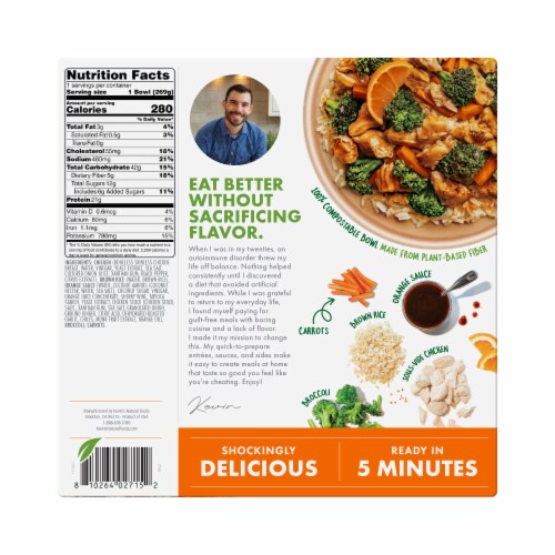 Kevin's Natural Foods Orange Chicken Bowl Perspective: back