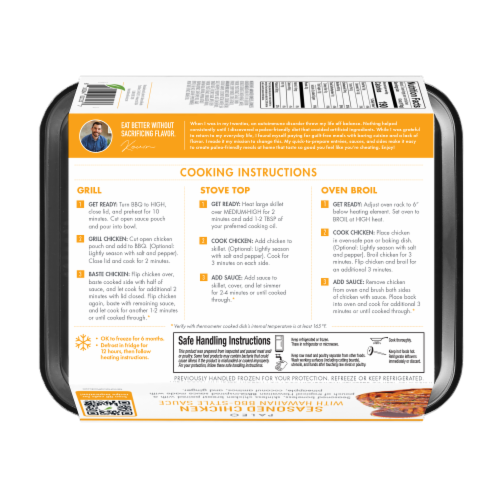 Kevin's Natural Foods All Natural Fresh Chicken Seasoned Hawaiian BBQ Perspective: back