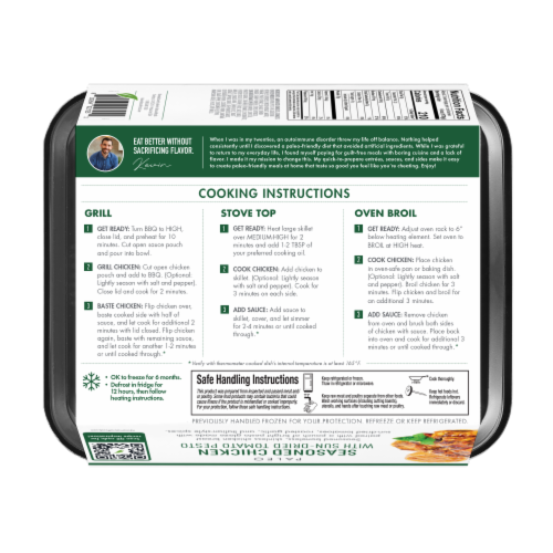 Kevin's Natural Foods All Natural Fresh Chicken Sundried Tomato Pesto Perspective: back