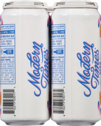 Modern Times® Chameleon Suit Hazy India Pale Ale Beer Cans Perspective: back