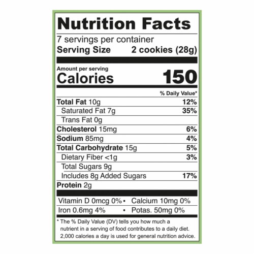 Tate'S Bake Shop Key Lime Coconut Cookies Limited Edition Perspective: back