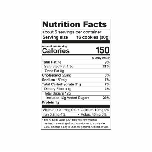 Tate's Bake Shop Tiny Gluten Free Chocolate Chip Cookies Perspective: back