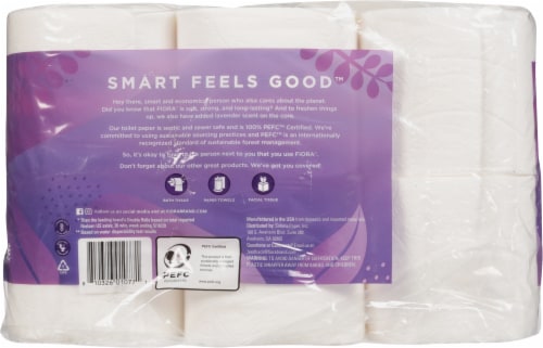 Fiora Soft Strong Lavender Scent Double Roll Bath Tissue Perspective: back