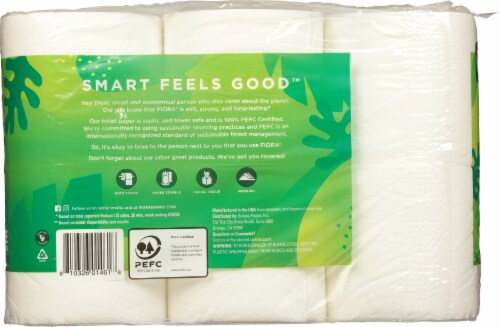 Fiora® Soft and Strong Double Roll 2-Ply Bath Tissue Perspective: back