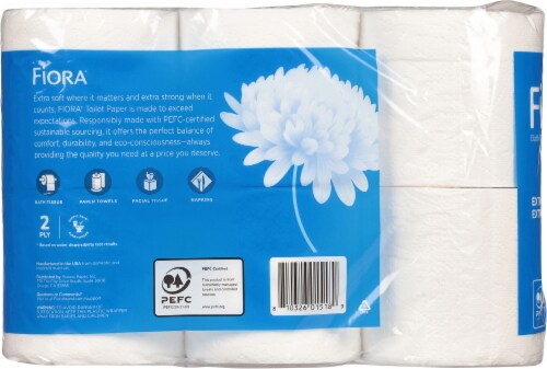 Fiora® Extra Soft Unscented Bath Tissue Perspective: back