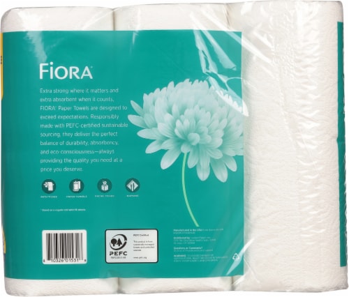 Fiora® Extra Strong Paper Towel Double Rolls Perspective: back