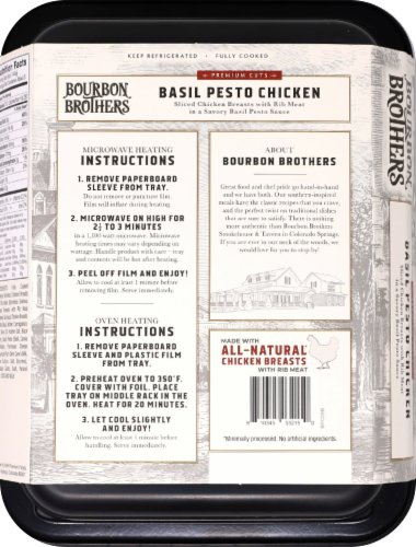 Bourbon Brothers All Natural Basil Pesto Chicken Perspective: back