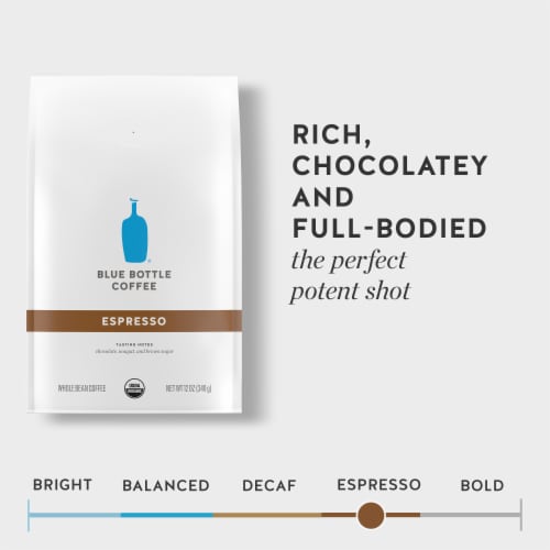 Blue Bottle Espresso Dark Roast Whole Bean Coffee Perspective: back