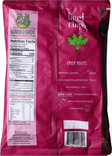 Heaven & Earth Kosher Beet Chips Perspective: back