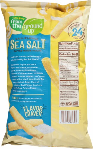 From The Ground Up® Sea Salt Cauliflower Stalks Chips Perspective: back