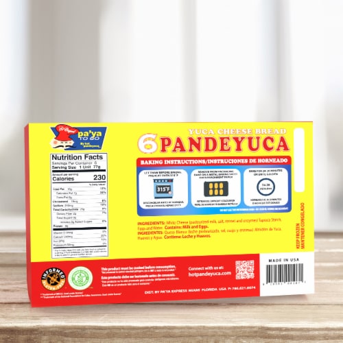 Pa’Ya To Go Pandeyuca Gluten Free Cheese Bread Perspective: back