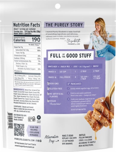 Purely Elizabeth® Ancient Grain Pancake Mix Perspective: back