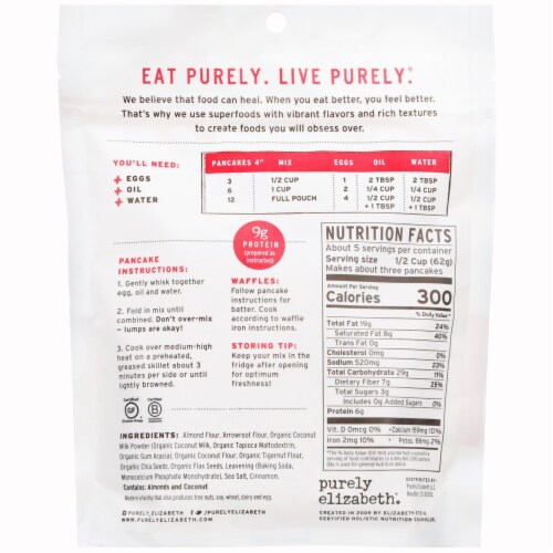 Purely Elizabeth® Paleo Grain-Free Pancake Mix Perspective: back