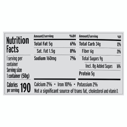 Purely Elizabeth - Oatmeal Cup Chocolate Chunk 1.76 oz (Pack of 12) Perspective: back