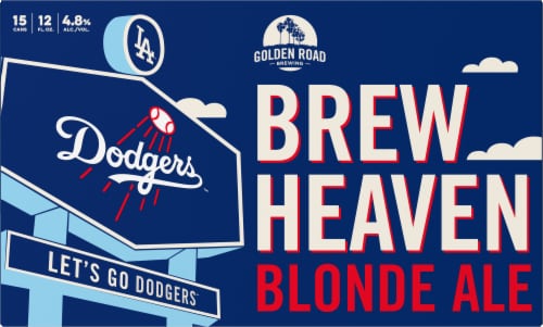 Golden Road Los Angeles Dodgers Brew Heaven Blonde Ale Beer Perspective: back