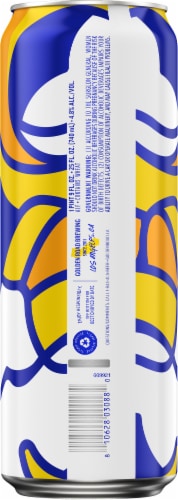 Golden Road Brewing LA Rams Whose House Blond Ale Perspective: back