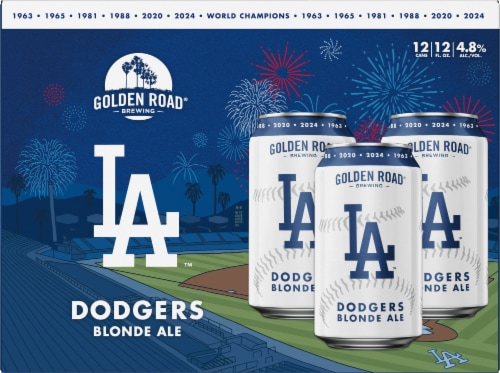 Golden Road Brewing® LA Dodgers™ Blonde Ale Pack Perspective: back