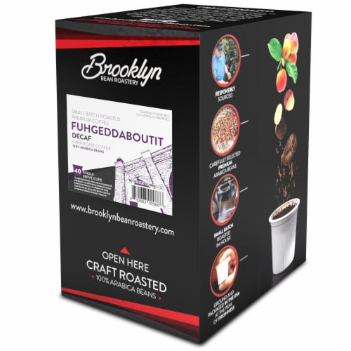 Brooklyn Beans Fuhgeddaboutit Decaf Coffee Pods, Compatible with 2.0 K-Cup Brewers, 40 Count Perspective: back