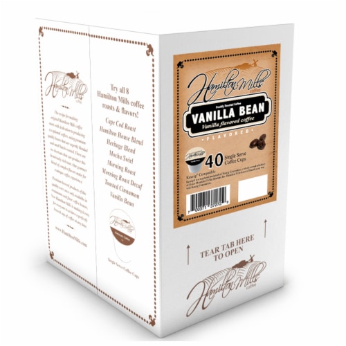 Hamilton Mills Vanilla Bean Coffee Pods, 2.0 Keurig K-Cup Brewer Compatible, 40 Count Perspective: back