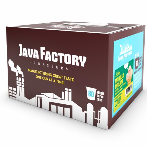 Java Factory Single Cup Coffee for Keurig K Cup Brewers, Vanilla Dream, 80 Count Perspective: back