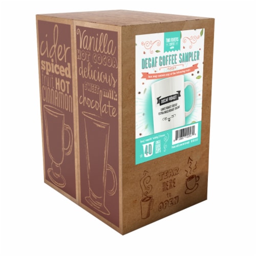 Two Rivers Coffee Decaf Pods for 2.0 Keurig K-Cup Brewers Variety Pack, 40 Count Perspective: back