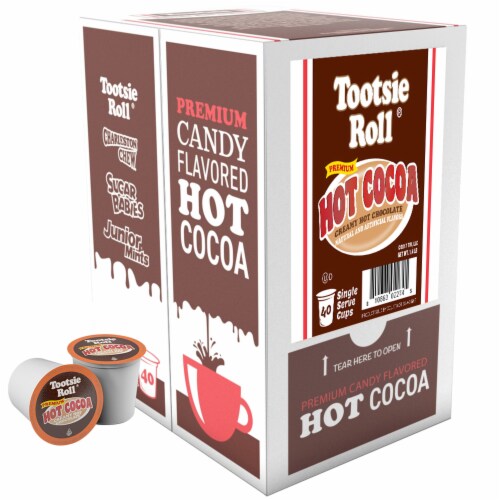 Tootsie Roll Hot Cocoa Pods ,2.0 Keurig K-Cup Compatible, Tootsie Roll Flavored, 40 Count Perspective: back