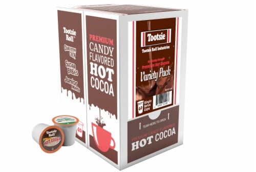 Tootsie Roll Candy Flavored Hot Cocoa Pods , Keurig compatible, Variety Pack, 40 Count Perspective: back