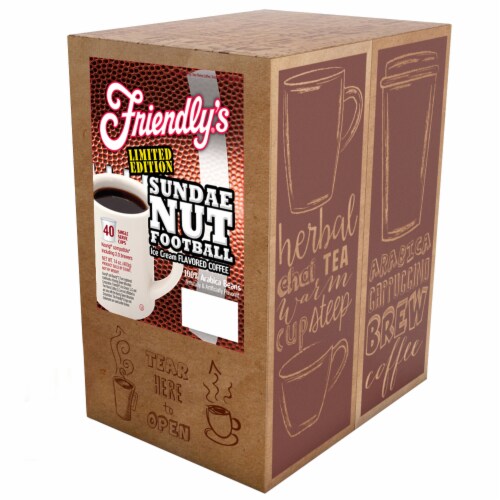 Friendly's Coffee Pods for Keurig K Cup Brewers, Sundae Nut Football, 40 Count Perspective: back