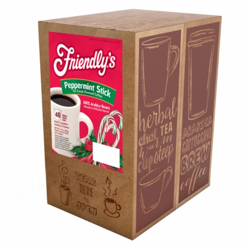 Friendly s Ice Cream Flavored Peppermint Stick Coffee Pods Keurig k Cup Compatible 40 Count 40 Kcups King Soopers