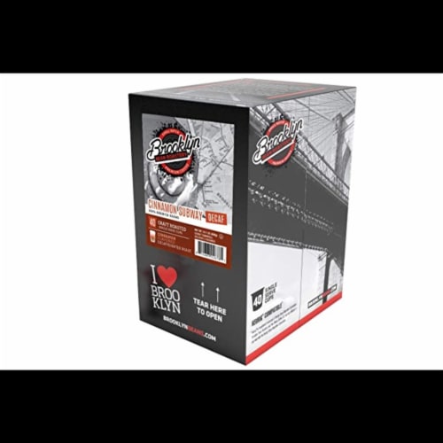 Brooklyn Beans Cinnamon Flavored DECAF Coffee Pods for Kkeurig 2.0, Cinnamon Subway, 40 Count Perspective: back