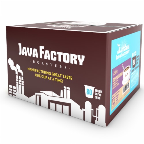Java Factory Cappuccino Flavored Coffee for Keurig K-Cup Brewers, 80 Count Perspective: back