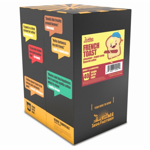 Java Factory French Toast Flavored Coffee for Keurig K Cup Brewers, 80 Count Perspective: back