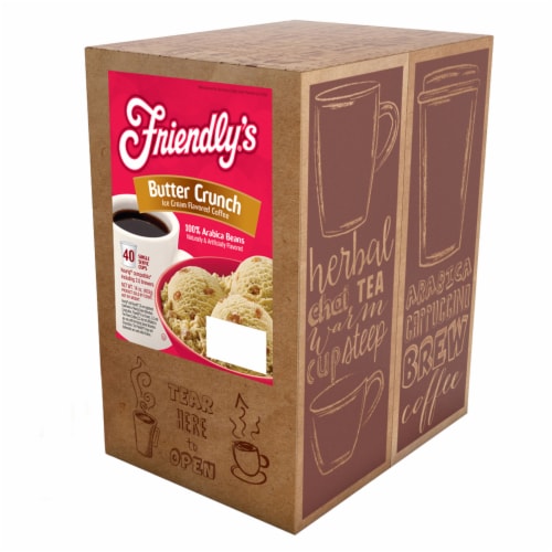 Friendly's Ice Cream Flavored Coffee Pods for Keurig K Cup Brewers, Butter Crunch, 40 Count Perspective: back