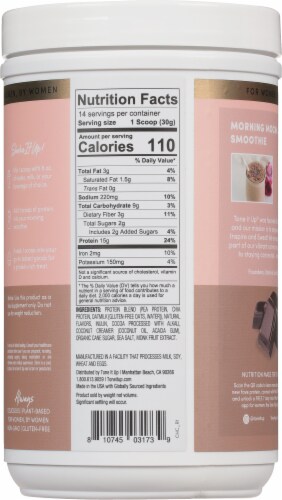 Tone It Up® Chocolate Plant-Based Protein Powder Perspective: back