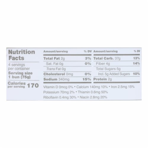 Schar Gluten Free Hamburger Buns Perspective: back
