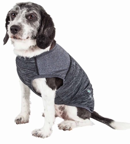 Pet Life Active Aero-Pawlse Heathered Quick-Dry Performance Dog Tank Top T-Shirt Perspective: back