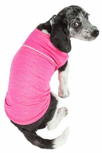 Pet Life Active Aero-Pawlse Heathered Quick-Dry Performance Dog Tank Top T-Shirt Perspective: back