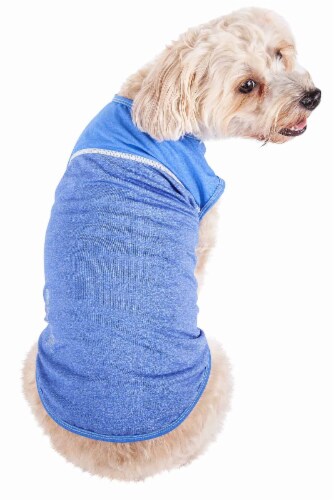 Pet Life Active Aero-Pawlse Heathered Quick-Dry Performance Dog Tank Top T-Shirt Perspective: back
