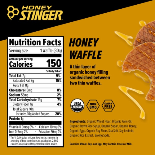 Honey Stinger® Honey Waffle Perspective: back