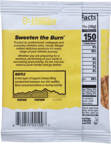 Honey Stinger® Vanilla Waffle Perspective: back