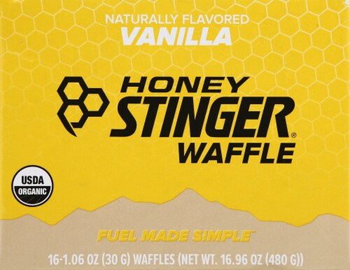 Honey Stinger® Vanilla Waffles Perspective: back
