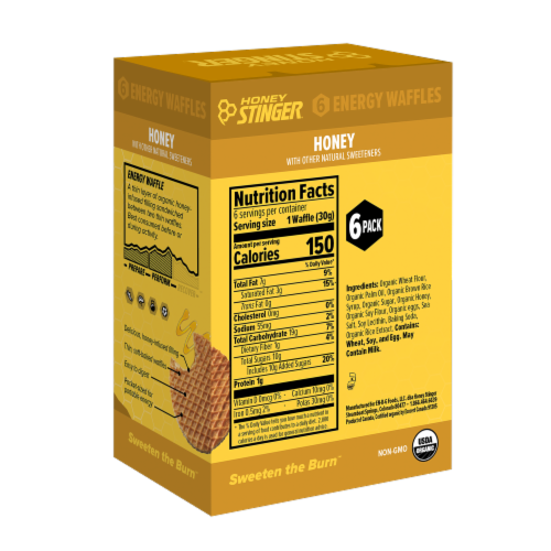 Honey Stinger® Organic Honey Waffle Perspective: back