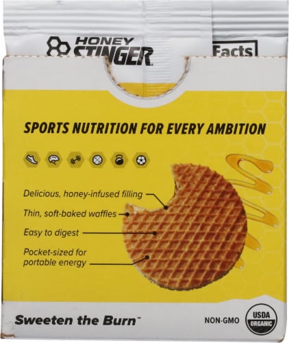 Honey Stinger® Vanilla Energy Waffles Perspective: back