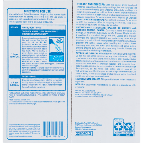 Clorox™ Pool & Spa™ Shock Plus Perspective: back
