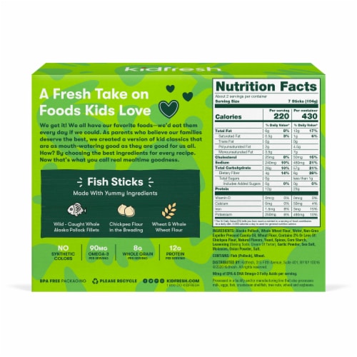 Kidfresh Fun-Tastic Fish Sticks Perspective: back