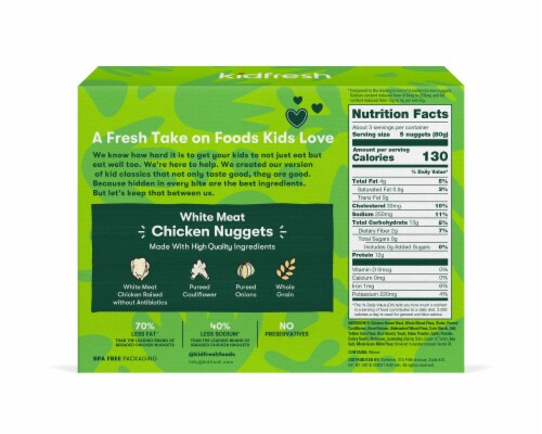 KidFresh® White Meat Chicken Nuggets Perspective: back