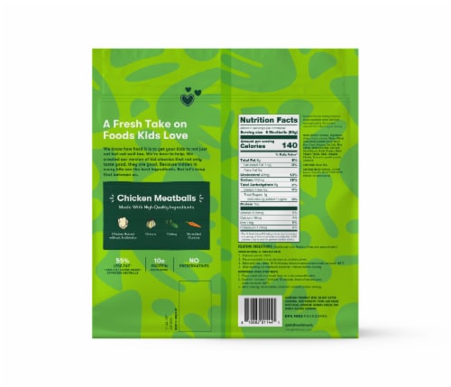 Kidfresh® Frozen Chicken Meatballs Perspective: back