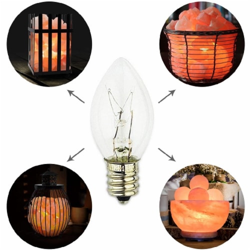 Himalayan Glow Salt Lamp Light Bulbs 15 Watt E12 Halogen Bulbs Replacement Bulbs 12 Packs 12 count City Market