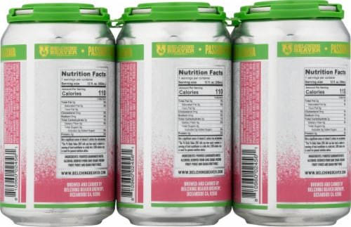 Belching Beaver Passion Fruit & Guava Hard Seltzer Perspective: back